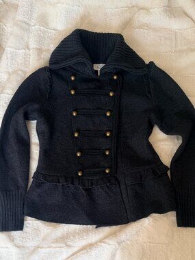 LOFT 100% Merino Wool Double Breasted Slimming Sweater